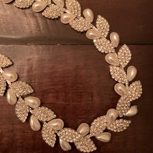 Rhinestone and pearl bridal belt